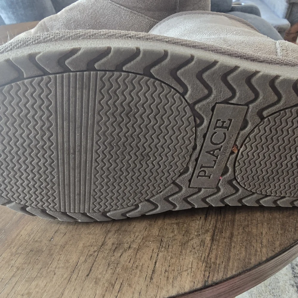 Tan Cozy Slippers with Suede Texture